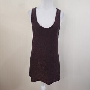 Scotch & Soda Bohemian Chique Red Metallic Tank Top Shirt Size 3 (Large)
